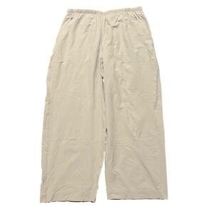 Lululemon Lightweight Mid Rise Barrel Leg Cropped Pant Bone Beige Womens 12